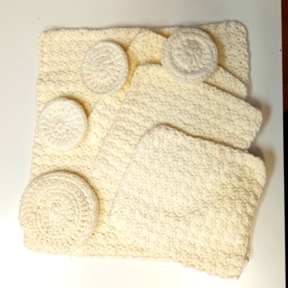 Crochet Dishcloth(Large and Reg Size) and Scrubbies